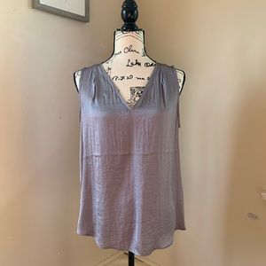Silver sleeveless top